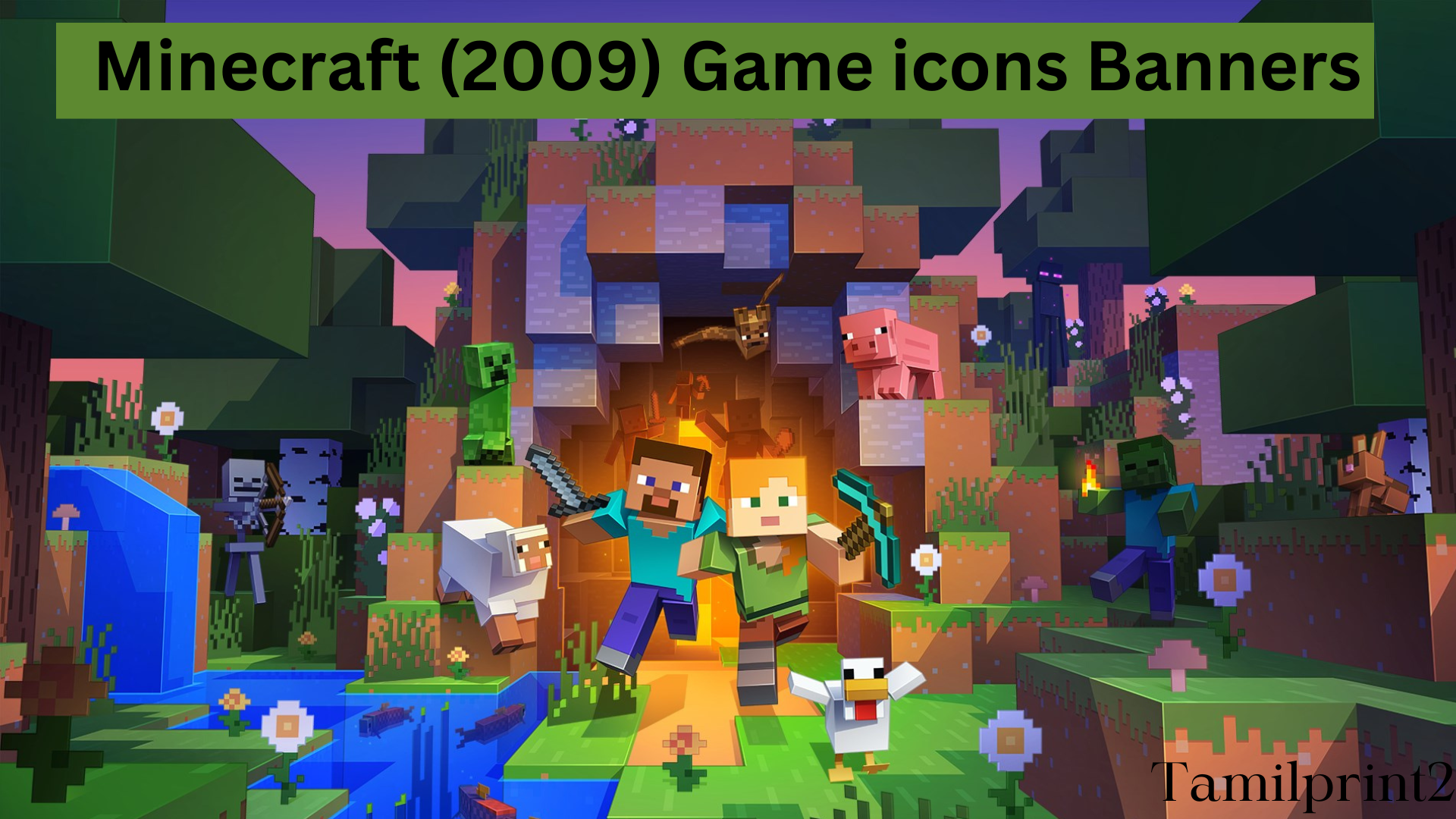 Minecraft (2009) Game Icons and Banners A Journey Through Creative ...