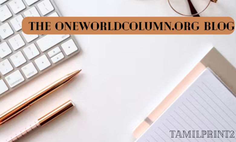 oneworldcolumn.org blog