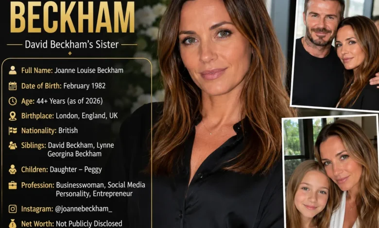 Joanne Louise Beckham David Beckham sister age partner children and net worth