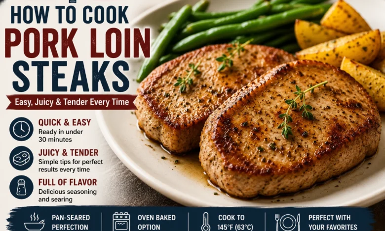 How to cook pork loin steaks with easy pan-frying and oven-baking tips for juicy and tender results