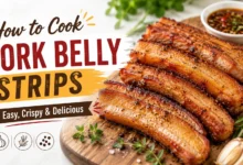 How to cook pork belly strips until crispy and golden using simple seasoning and easy cooking methods