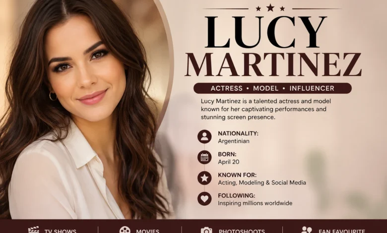 Lucy Martinez biography featured image highlighting the Argentinian actress, her career and notable screen credits