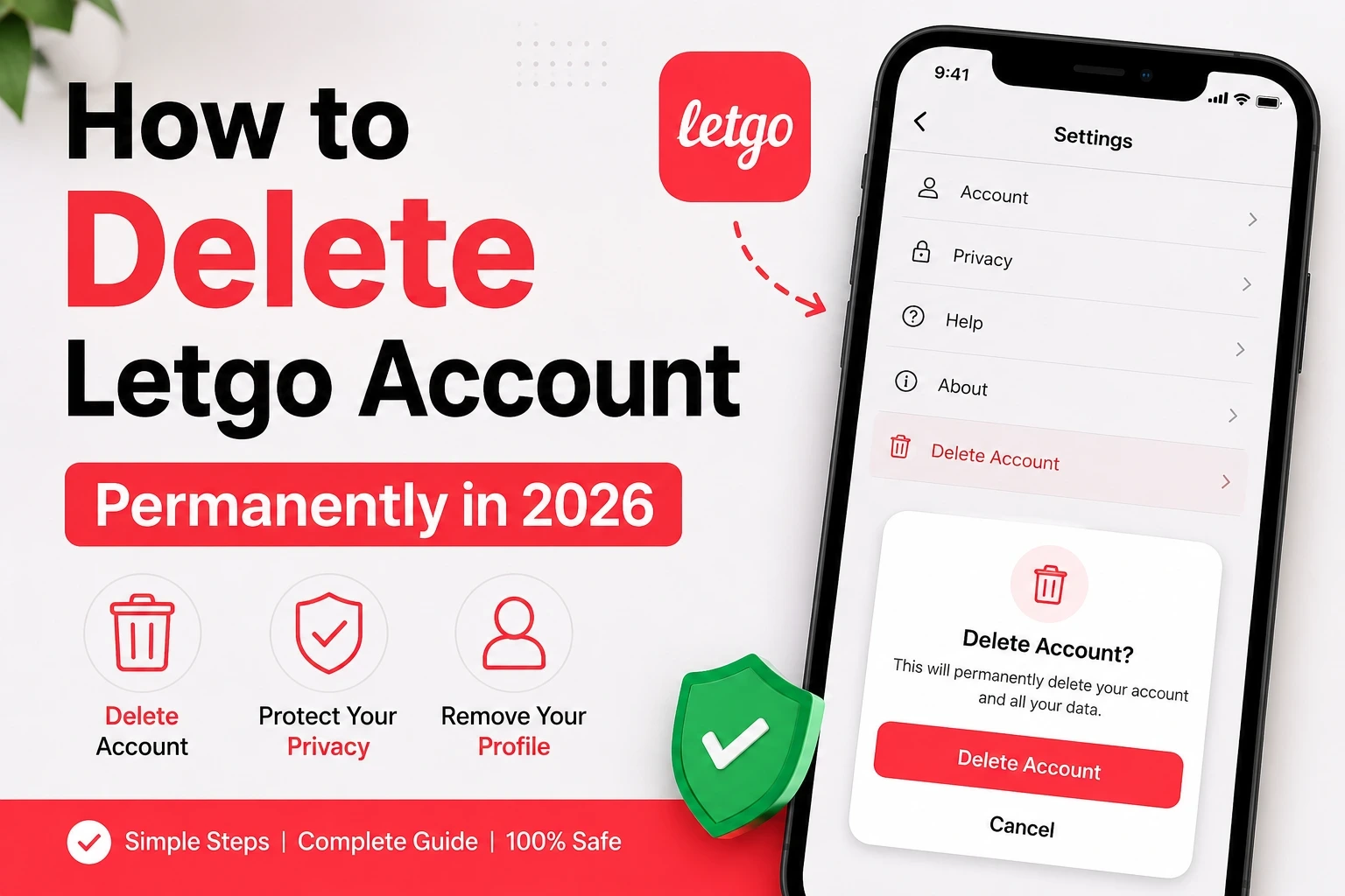 How to Delete Letgo Account permanently in 2026 using simple account deletion steps.