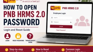 How to open PNB HRMS 2.0 password, log in, and reset a forgotten password.
