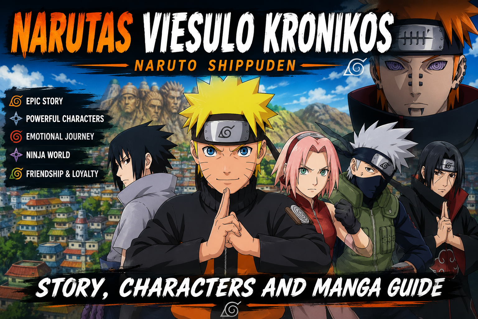 Narutas Viesulo Kronikos Naruto Shippuden story characters and manga guide