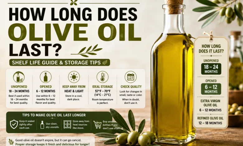 How long does olive oil last shelf life storage and freshness guide