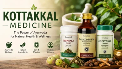 Kottakkal Ayurvedic medicine bottles with natural herbs and traditional Ayurveda ingredients.