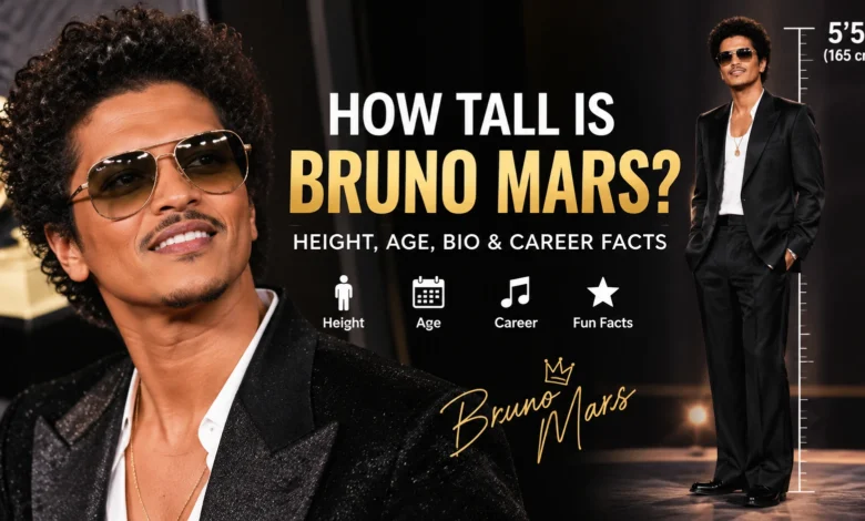 How tall is Bruno Mars featuring his height, biography, career facts, and celebrity profile information