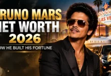 Bruno Mars net worth 2026 showing the singer’s career success, fortune, music achievements, and luxury lifestyle
