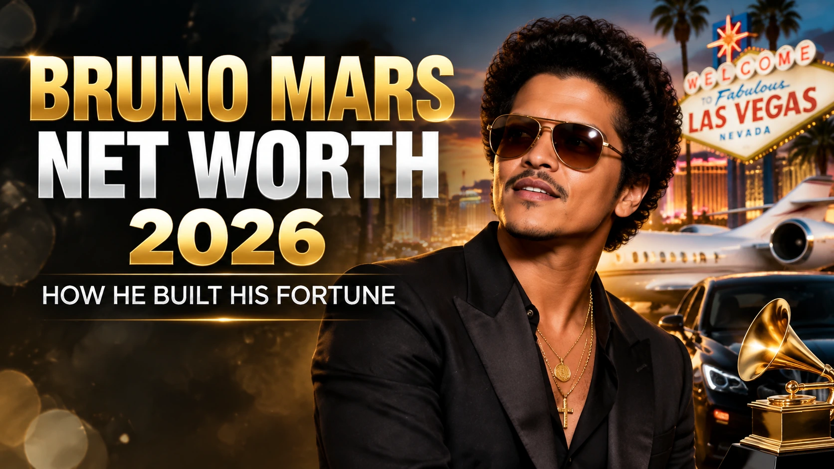 Bruno Mars net worth 2026 showing the singer’s career success, fortune, music achievements, and luxury lifestyle