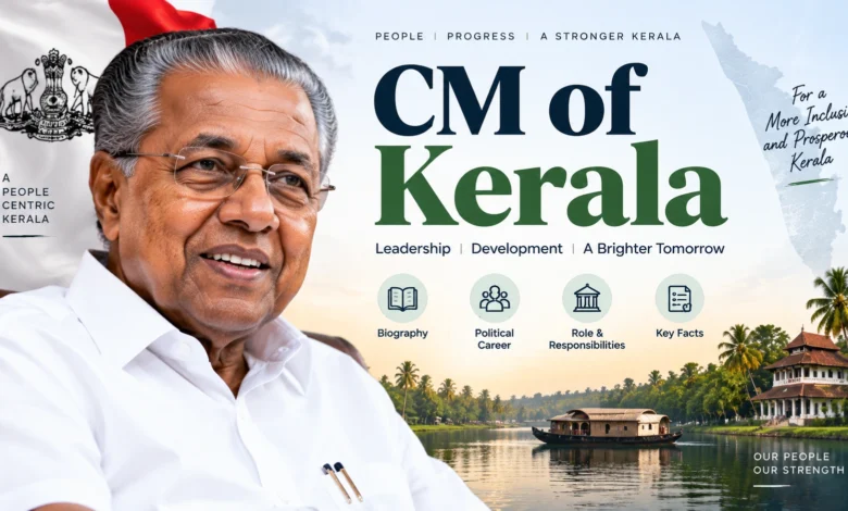 CM of Kerala featured image showing Kerala Chief Minister profile, political career, leadership role, and important facts