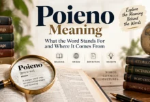 Poieno Meaning featured image showing word definition, language origin, dictionary research, and etymology guide