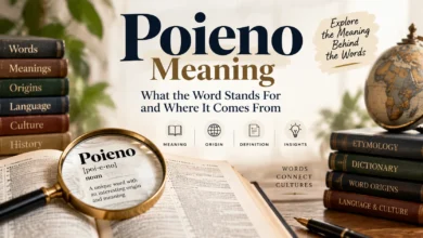 Poieno Meaning featured image showing word definition, language origin, dictionary research, and etymology guide