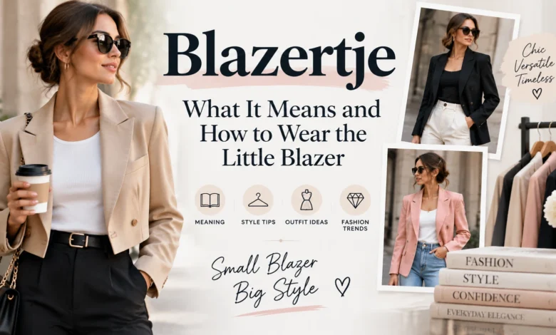 Blazertje meaning featured image showing little blazer fashion style, outfit ideas, and modern styling tips
