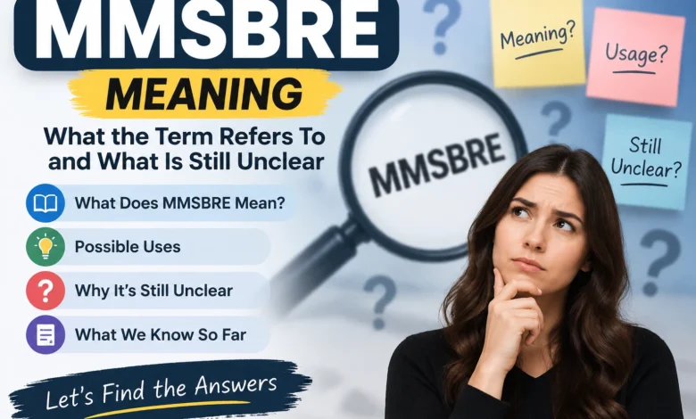 MMSBRE meaning explained with information about the term, possible uses, and why its meaning remains unclear