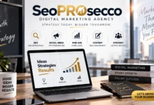 SeoPROsecco digital marketing agency feature image showing SEO, social media, paid ads, content, and growth strategy services.