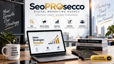 SeoPROsecco digital marketing agency feature image showing SEO, social media, paid ads, content, and growth strategy services.