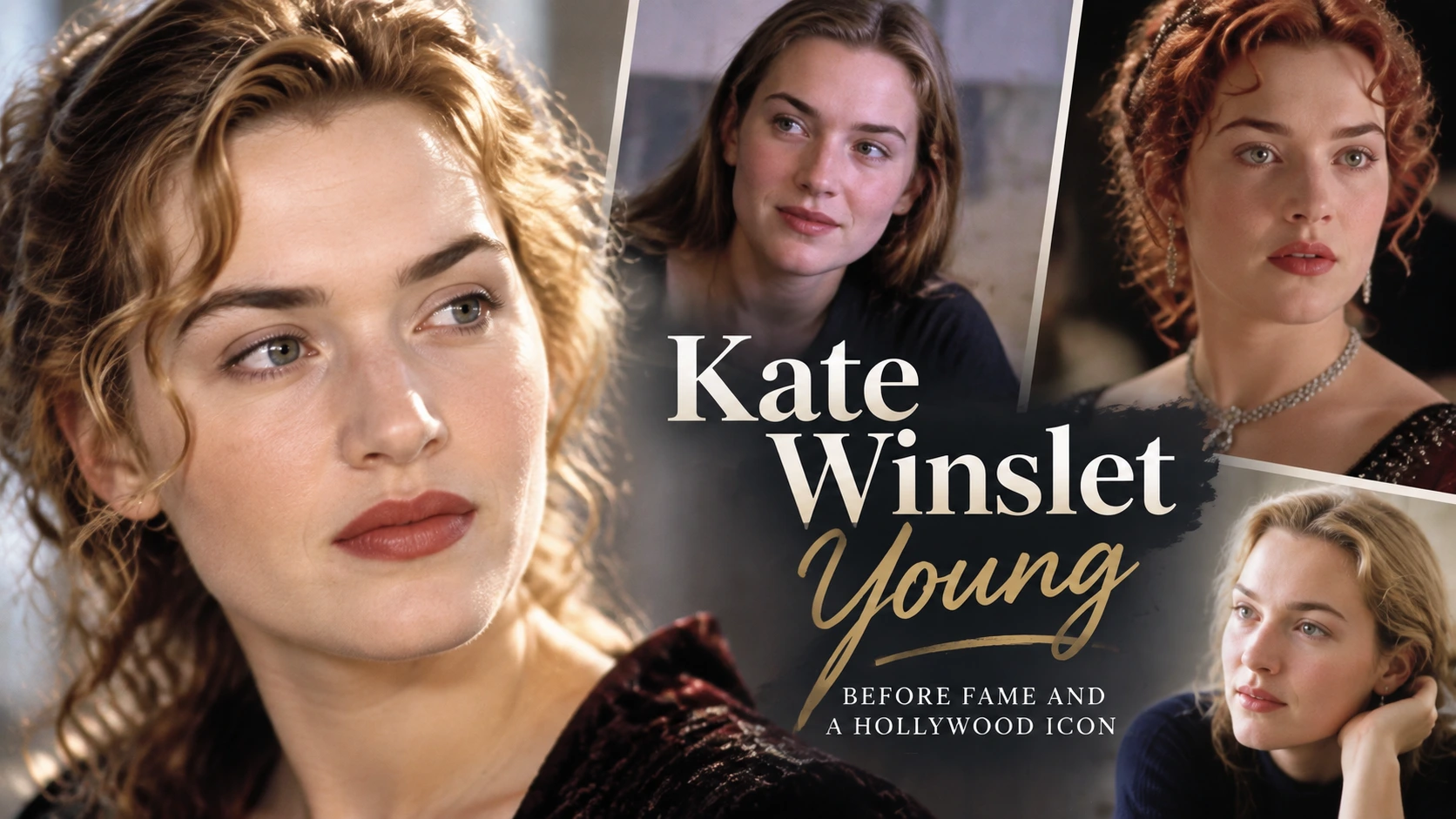 Young Kate Winslet during her early acting career before Titanic fame and Hollywood success