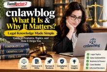 Cnlawblog feature image showing legal books, scales of justice, contracts, business law, compliance, NDAs, and simple legal guidance for readers.