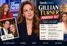Gillian Turner feature image with husband Alex Kramer, highlighting her Fox News career, marriage, family, politics, and net worth facts.