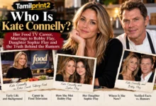 Kate Connelly feature image with Bobby Flay and Sophie Flay, highlighting her food television career, marriage, family, and verified biography facts.