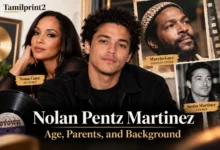 Nolan Pentz Martinez with Nona Gaye, Justin Martinez, and Marvin Gaye in a celebrity family feature image.